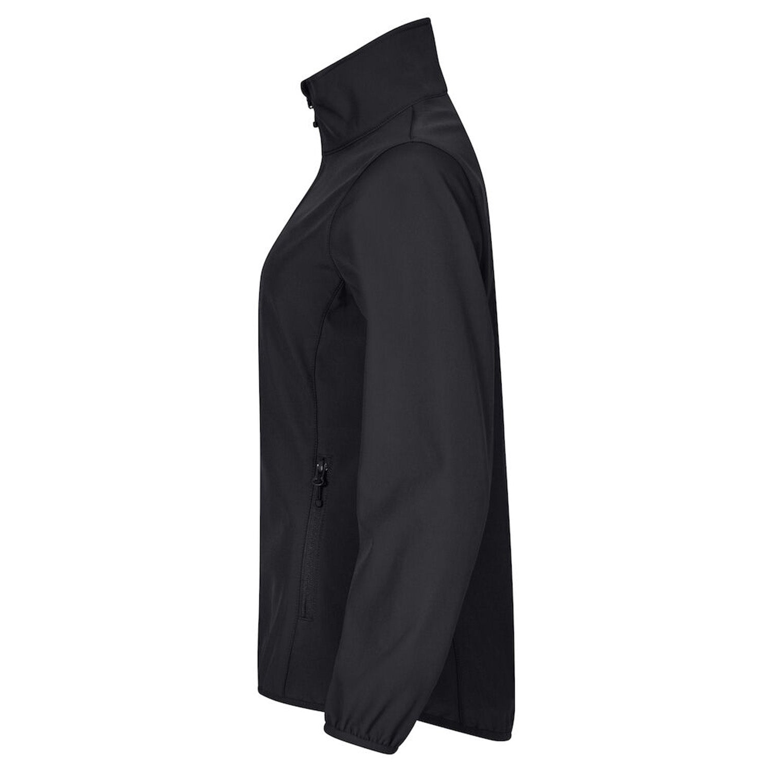 Clique Beveiliging Softshell jas Dames Zwart met Borst- en Ruglogo - van Clique - Nu voor maar €49.95 bij Workwear 2 Day