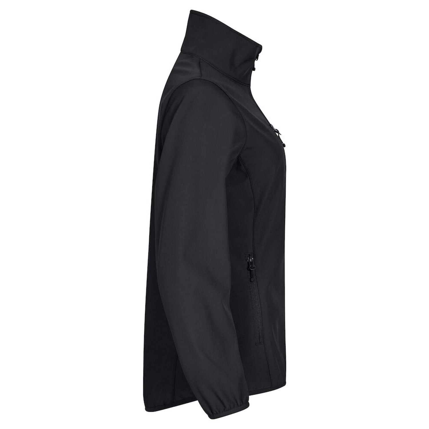 Clique Beveiliging Softshell jas Dames Zwart met Borst- en Ruglogo - van Clique - Nu voor maar €49.95 bij Workwear 2 Day
