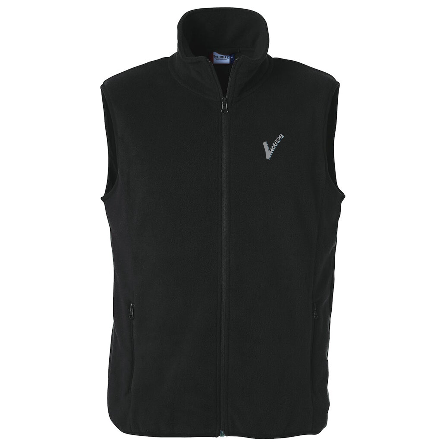 Clique Beveiliging Fleece Bodywarmer Zwart Met Borst- en Ruglogo - van Clique - Nu voor maar €29.95 bij Workwear 2 Day