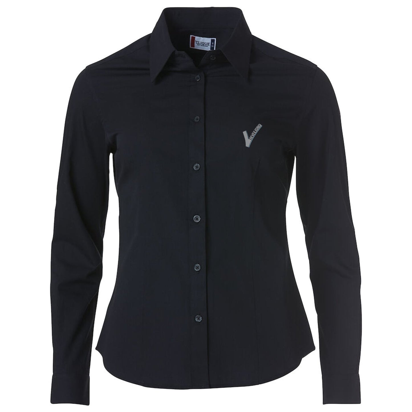 Clique Beveiliging Overhemd / Blouse Dames met Borstlogo (V-tje) - van Clique - Nu voor maar €46.95 bij Workwear 2 Day