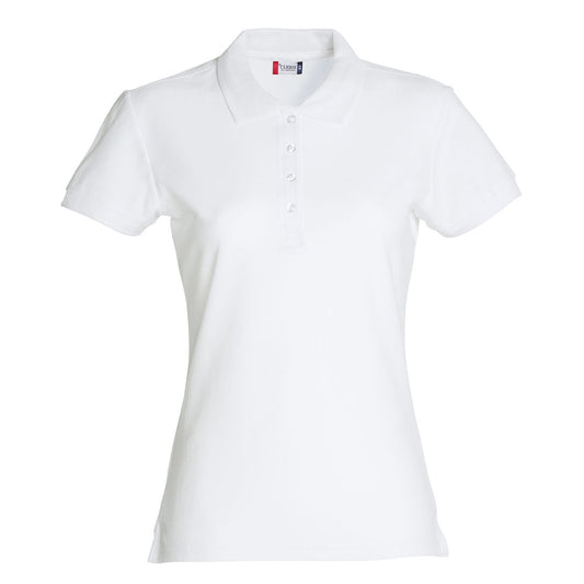 Clique Schilder Polo Basic Dames Wit - van Clique - Nu voor maar €17.95 bij Workwear 2 Day