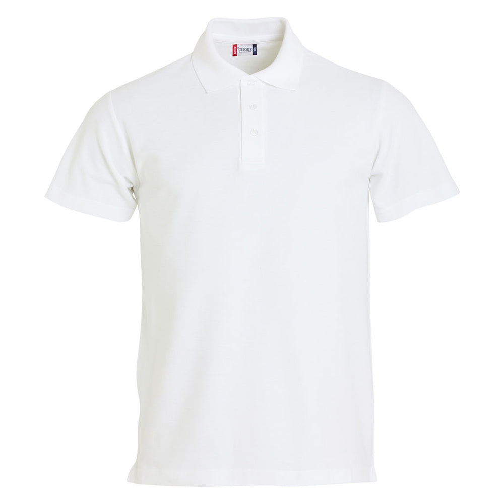 Clique Schilder Polo Basic Heren Wit - van Clique - Nu voor maar €17.95 bij Workwear 2 Day