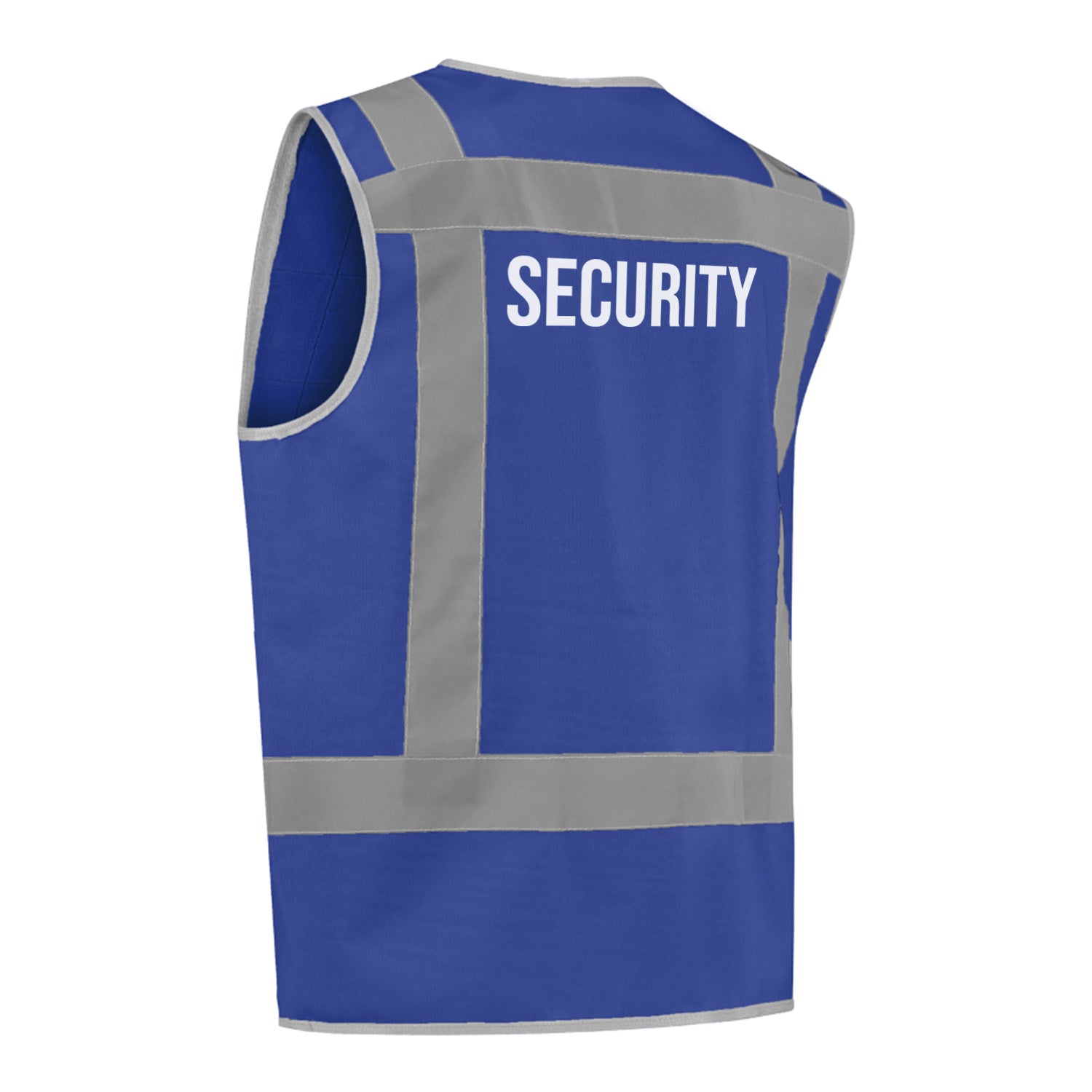JS Security - Veiligheidsvest met Borst- en Ruglogo - Blauw - van JS - Nu voor maar €14.95 bij Workwear 2 Day