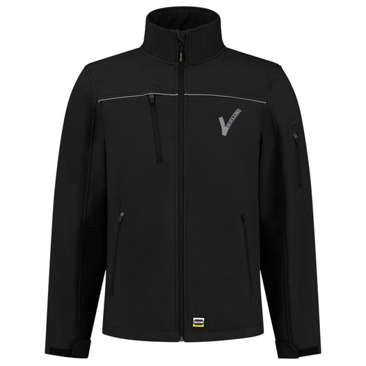 Tricorp Beveiliging Softshell Luxe jas Zwart Met Borst- en Ruglogo - van Tricorp - Nu voor maar €109.95 bij Workwear 2 Day